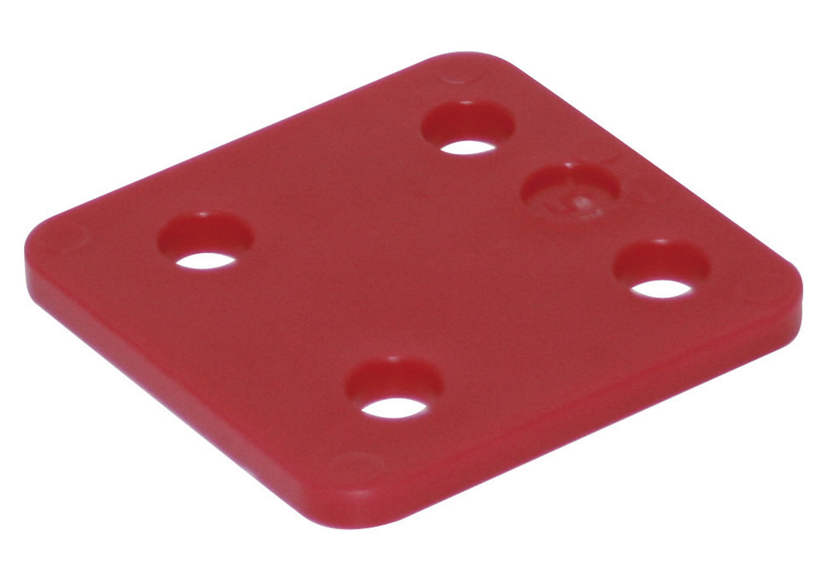 Drukplaat zonder sleuf 5mm Rood - Zak 48 stuks