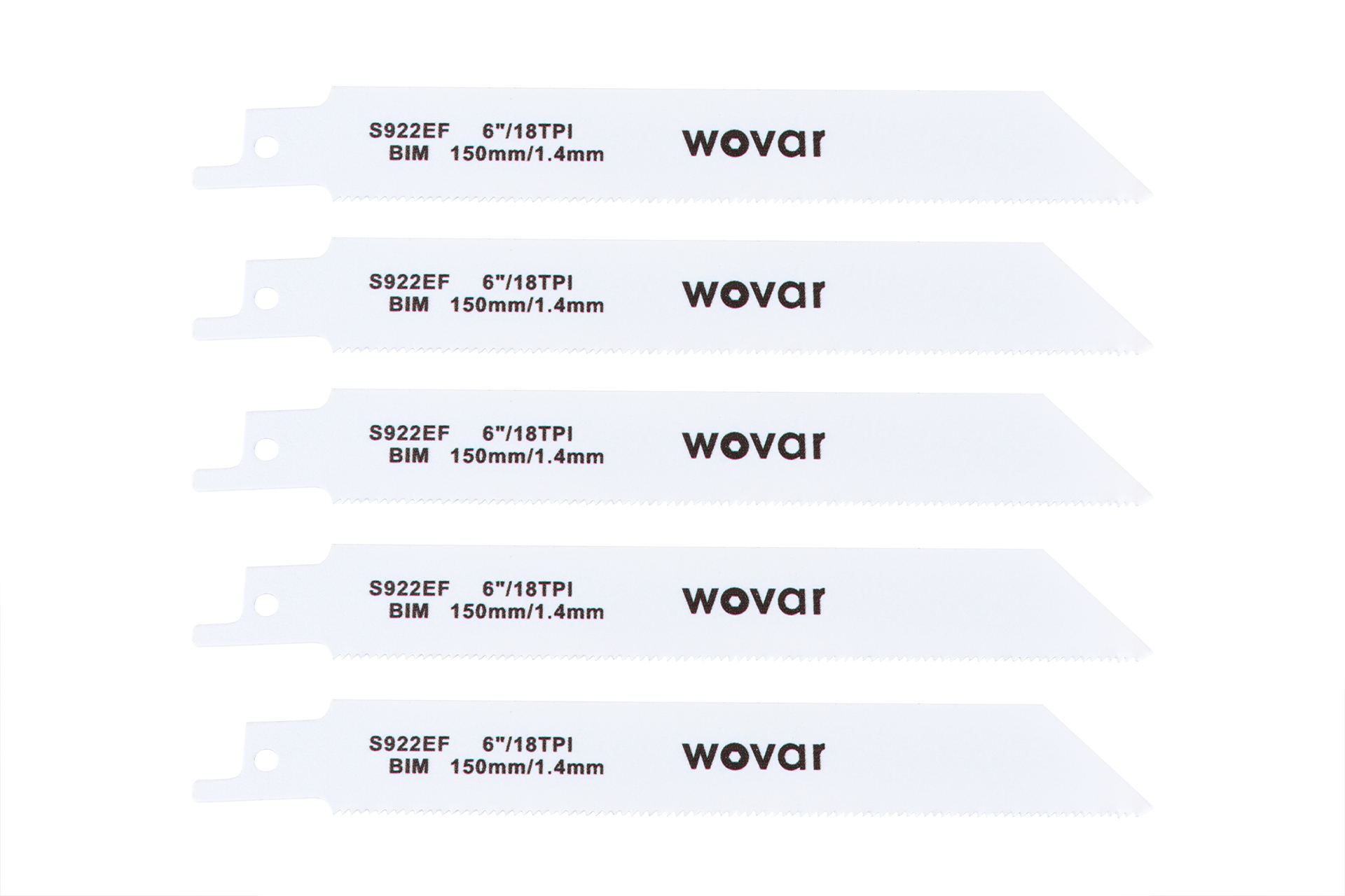 Reciprozaagbladen voor Metaal 150 mm 922EF - Set 5 stuks
