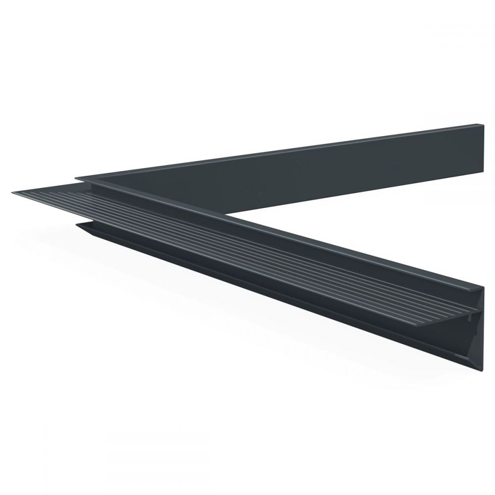 Daktrim Zwart Aluminium Binnenhoek 4.5 x 4.5 x 40 cm - Per Stuk