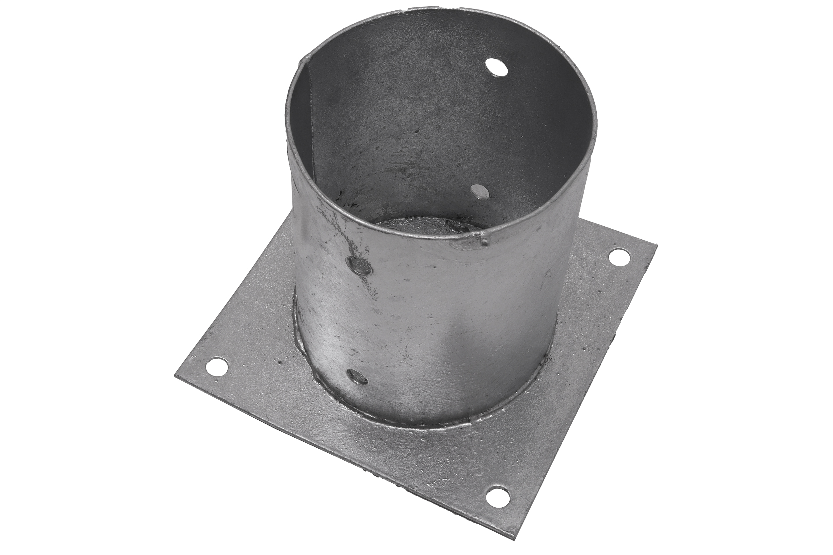 Ronde Paalhouder op plaat Ø12.1 x 15 cm - Per Stuk
