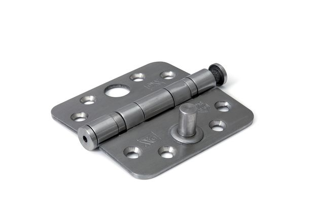 Veiligheidsscharnier SKG ** met Kogellager 89 x 89 mm RVS met Ronde Hoek - Per stuk