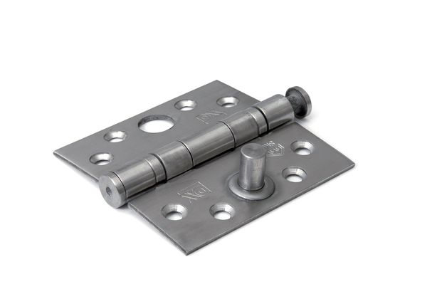 Veiligheidsscharnier SKG ** met Kogellager 89 x 89 mm RVS met Rechte Hoek - Per stuk