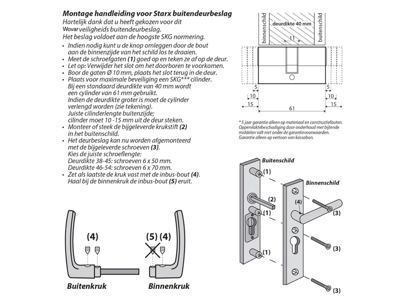 Veiligheidsbeslag PC55 SKG3 met kerntrekbeveiliging kruk/kruk, foto 4 van 5
