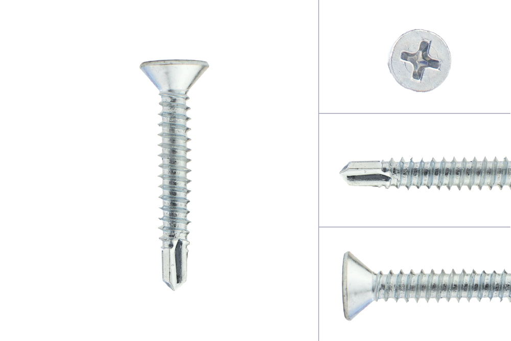 Zelftappers met boorpunt 4.8 x 32 mm Verzinkt - 200 Stuks