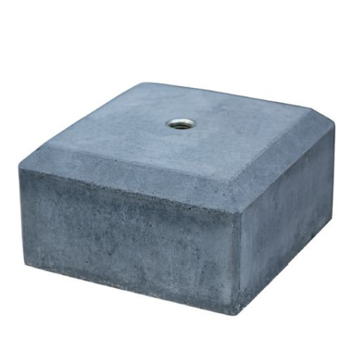 Halve Betonpoer 18 x 18 x 10 cm Antraciet - Per Stuk