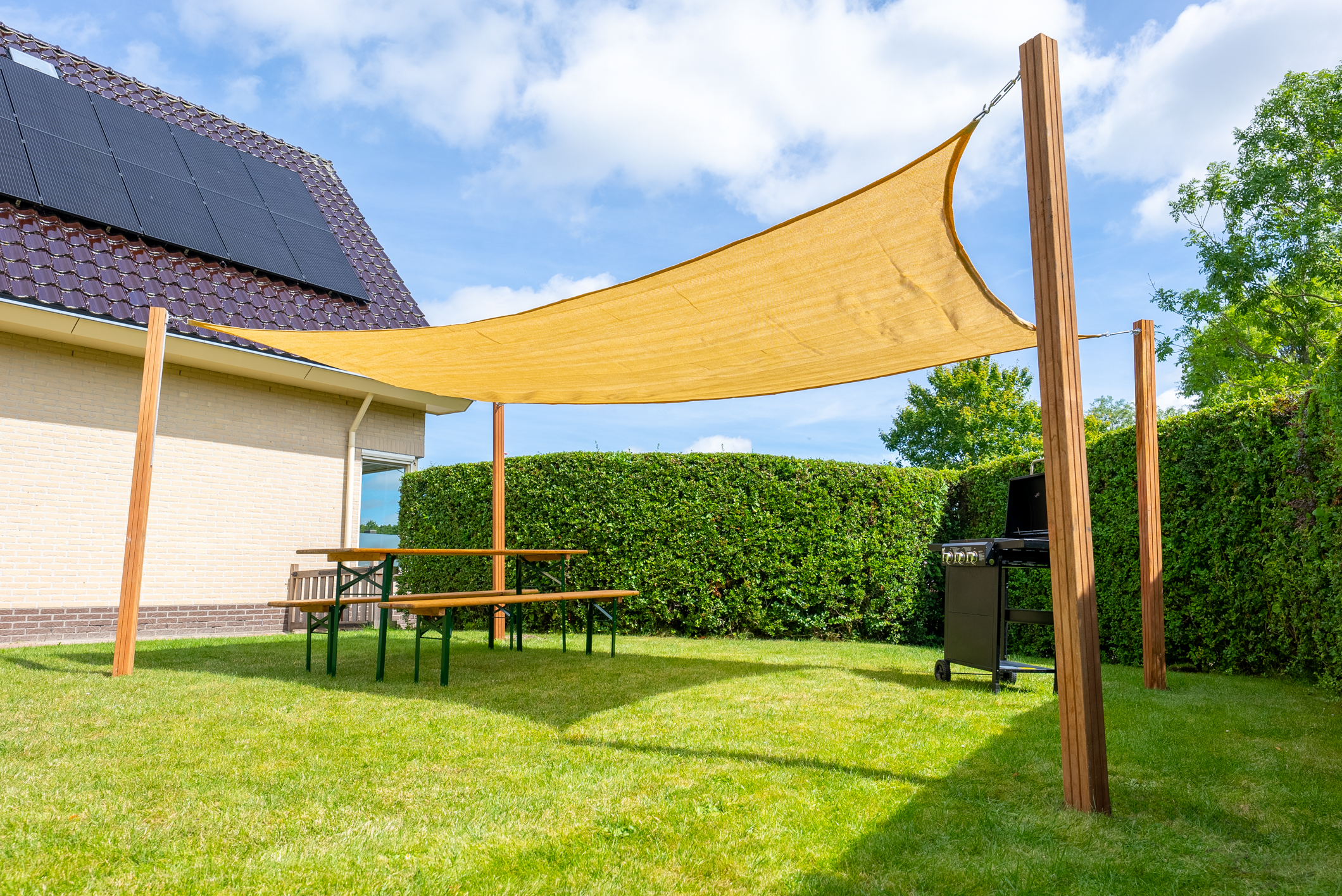 Schaduwdoek Rechthoek 3 x 4m - 320gr/m2 - Zand - Per Stuk