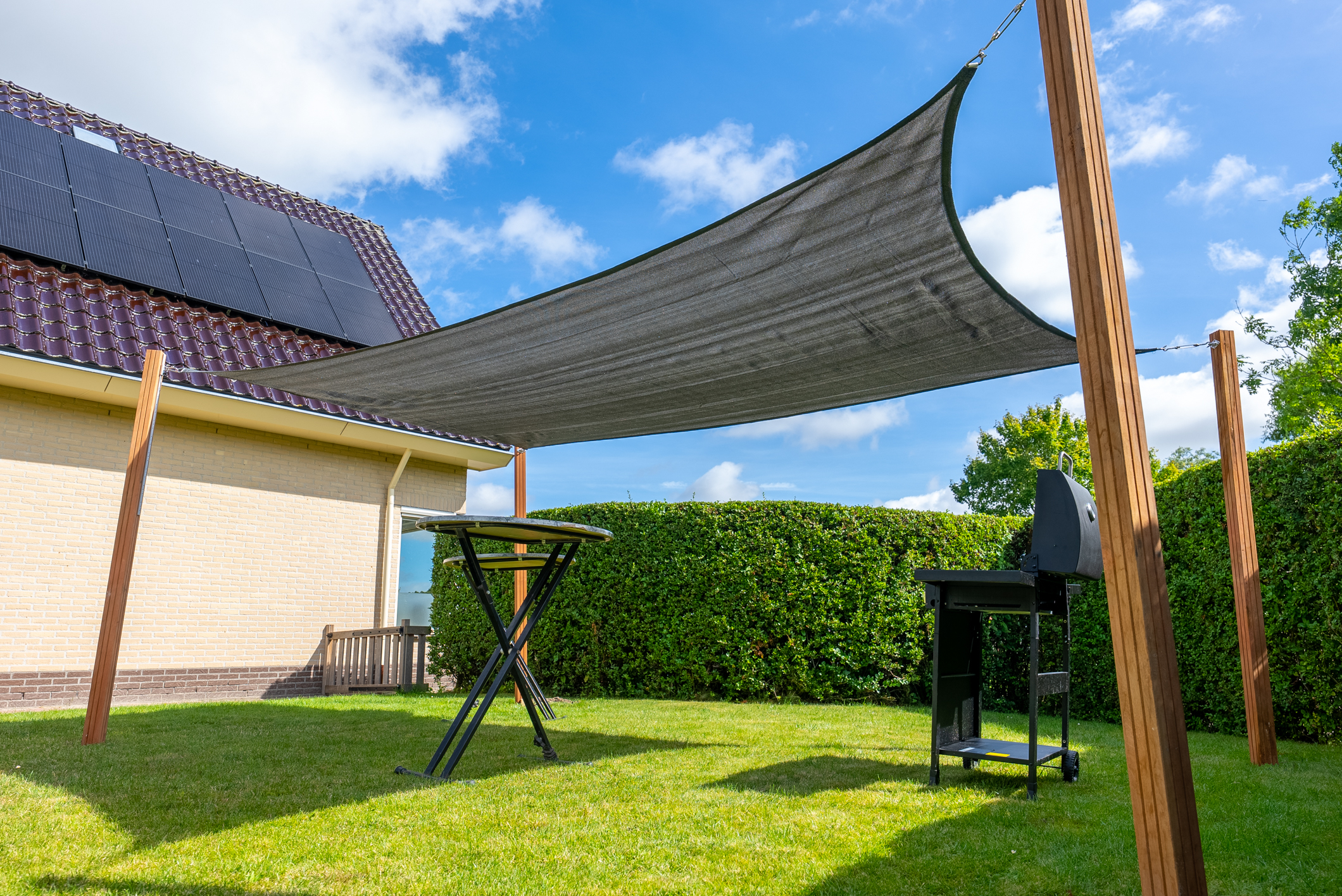 Schaduwdoek Rechthoek 4 x 5 m - 320gr/m2 - Antraciet - Per Stuk