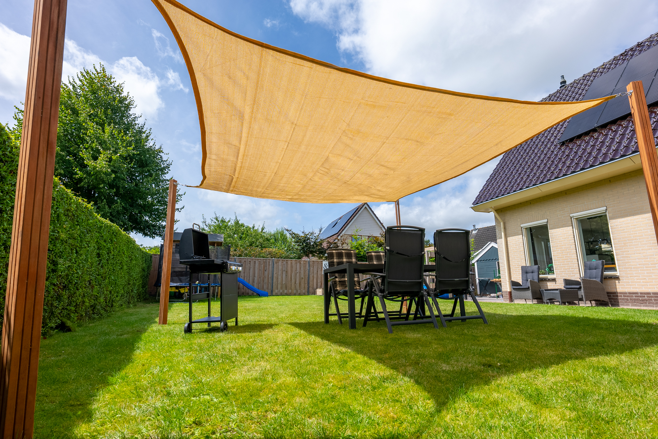 Schaduwdoek Vierkant 5 x 5 m Zand - 320gr/m2 - Per Stuk