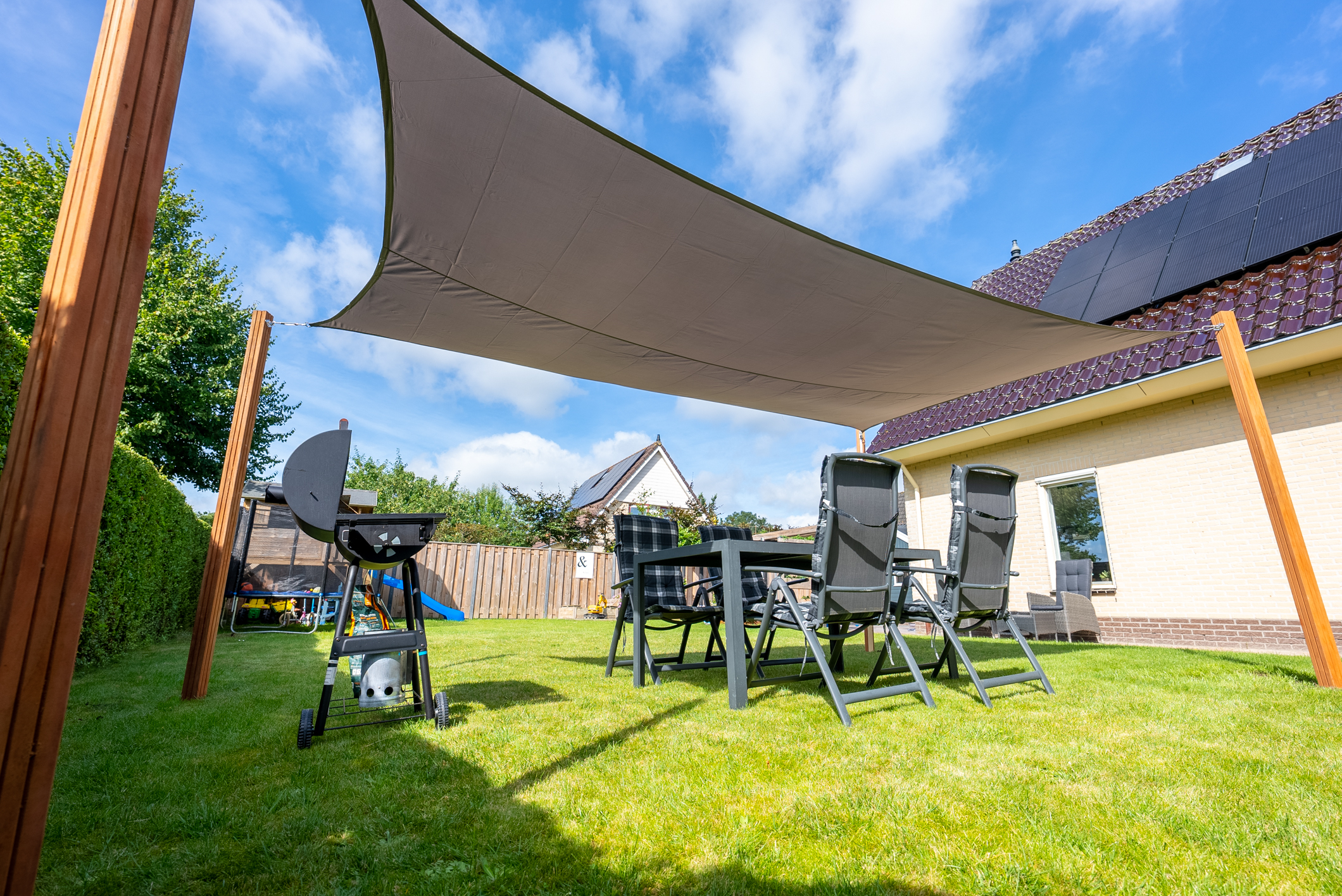 Schaduwdoek Waterdicht Rechthoek 4 x 5 m - 160gr/m2 - Grijs, foto 6 van 6