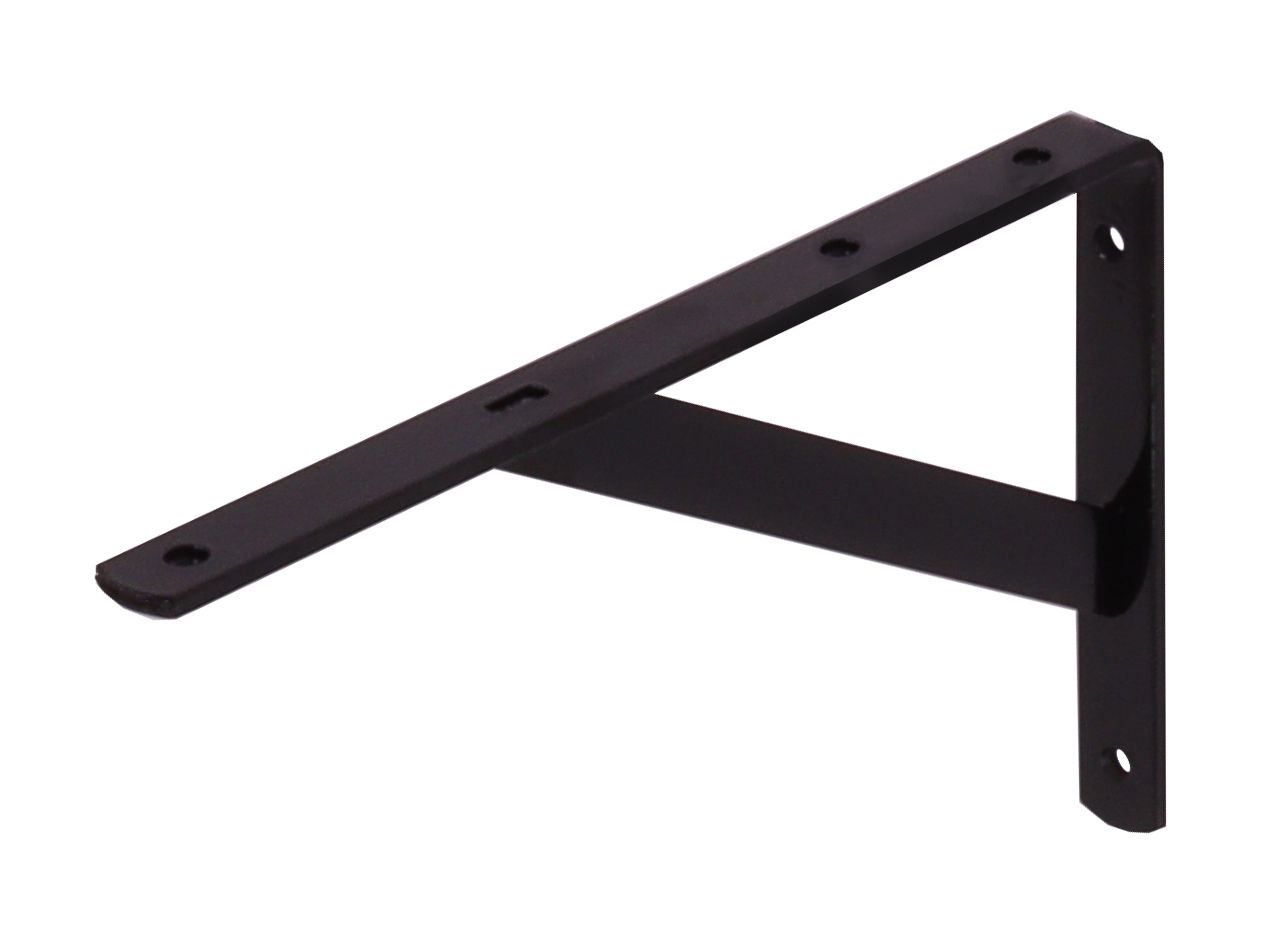 Plankdrager Zwart Metaal 15 x 25 cm - Per Stuk