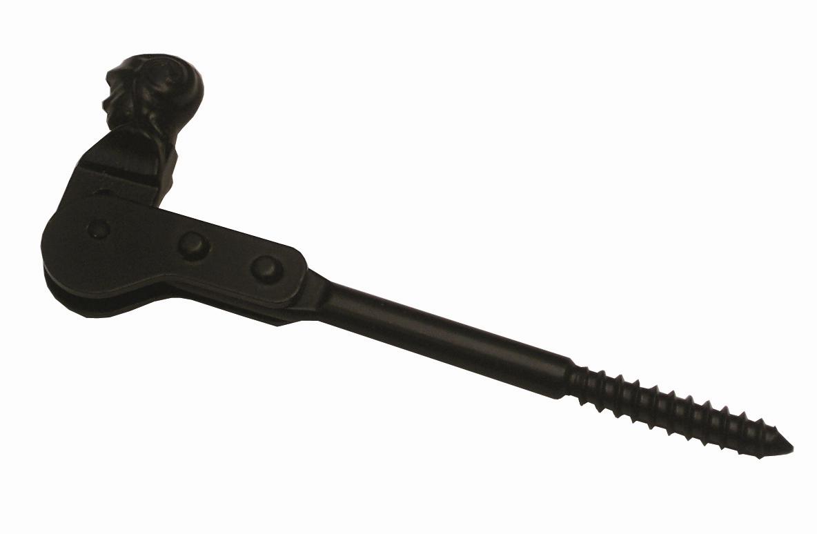 Luikvastzetter Zwart 165 mm