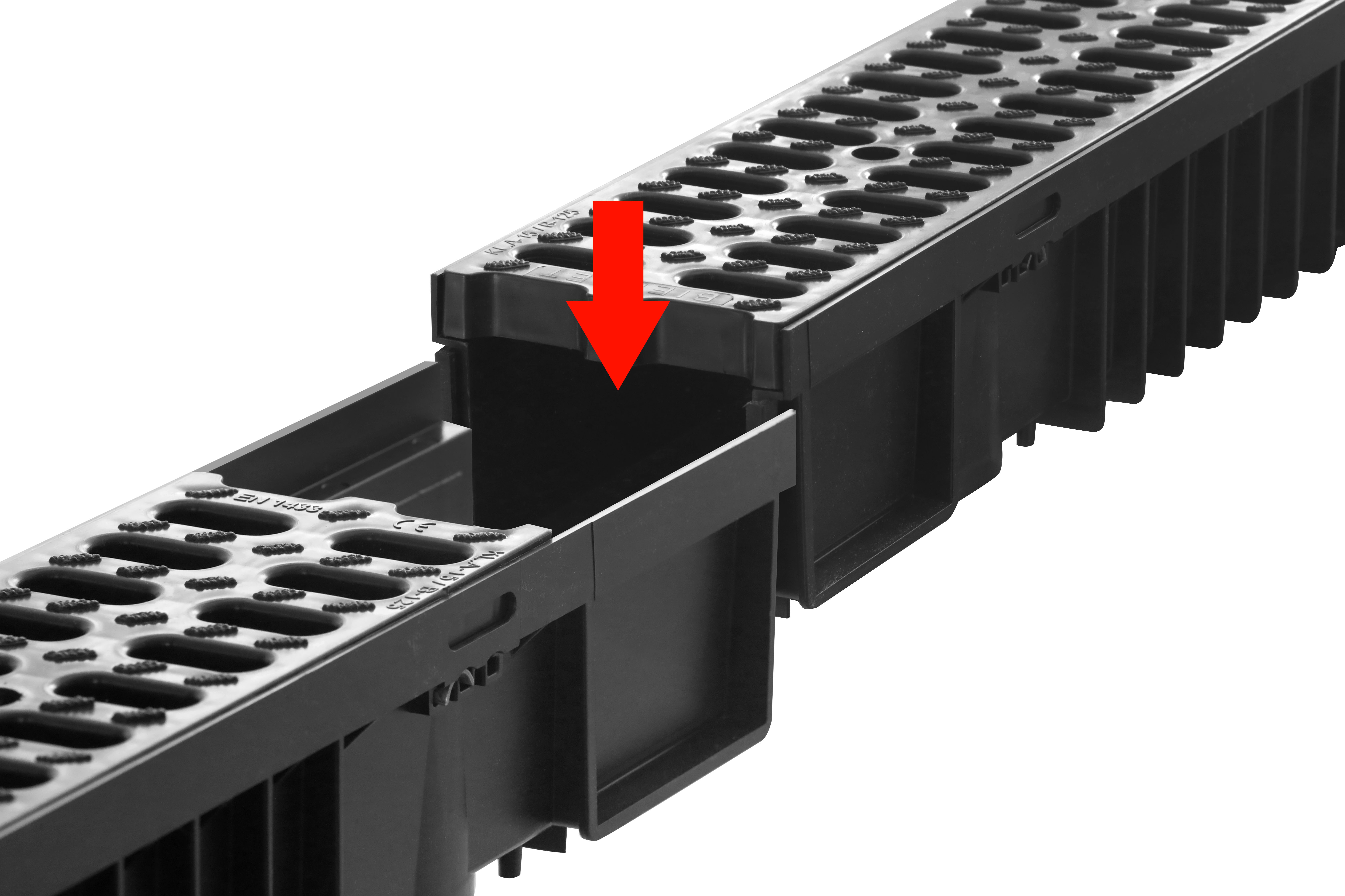 Zijuitloop voor Ondiepe Lijngoot 55 mm Hoog - Per Stuk, foto 3 van 4