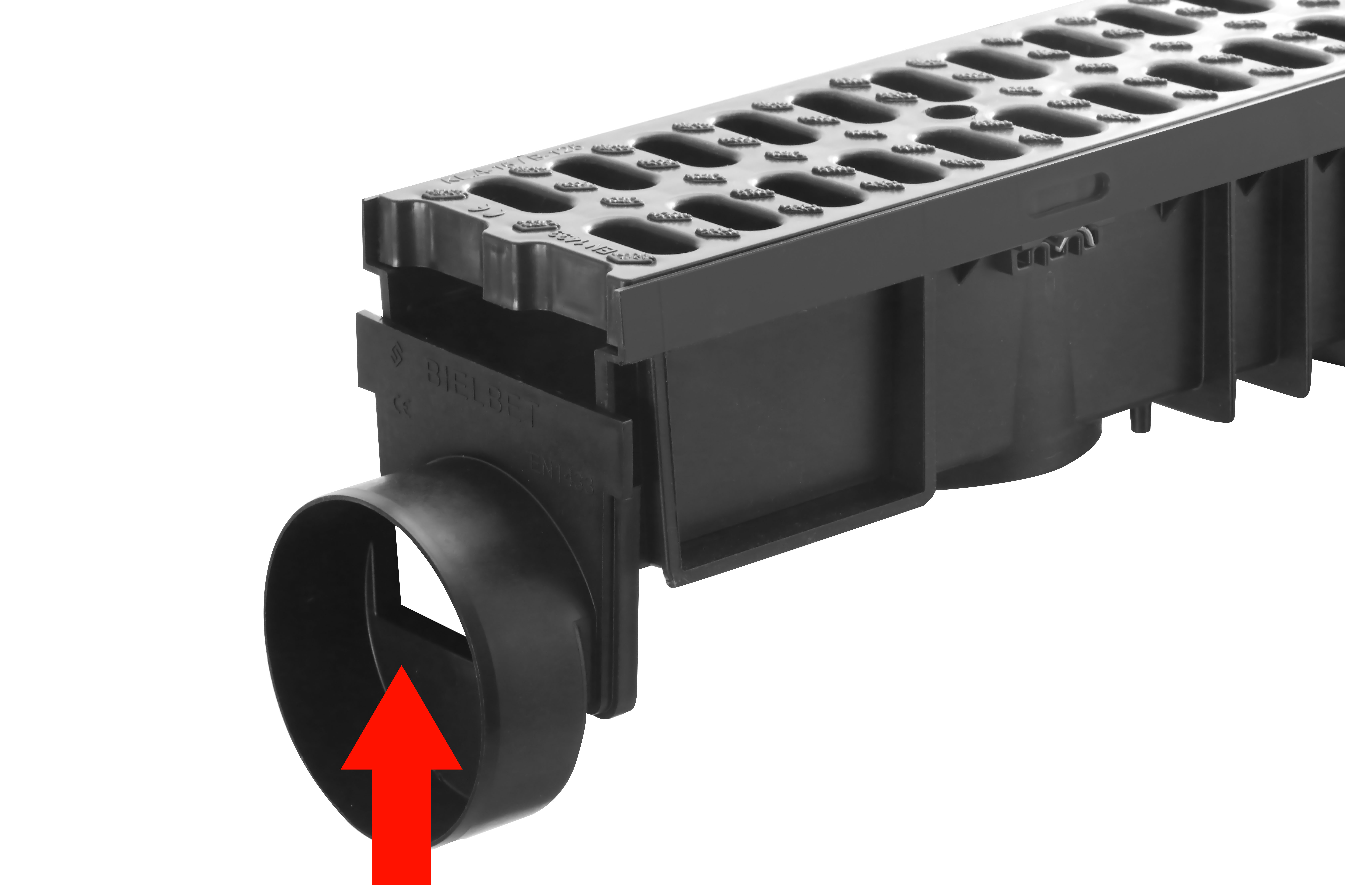 Zijuitloop voor Ondiepe Lijngoot 55 mm Hoog - Per Stuk, foto 2 van 4