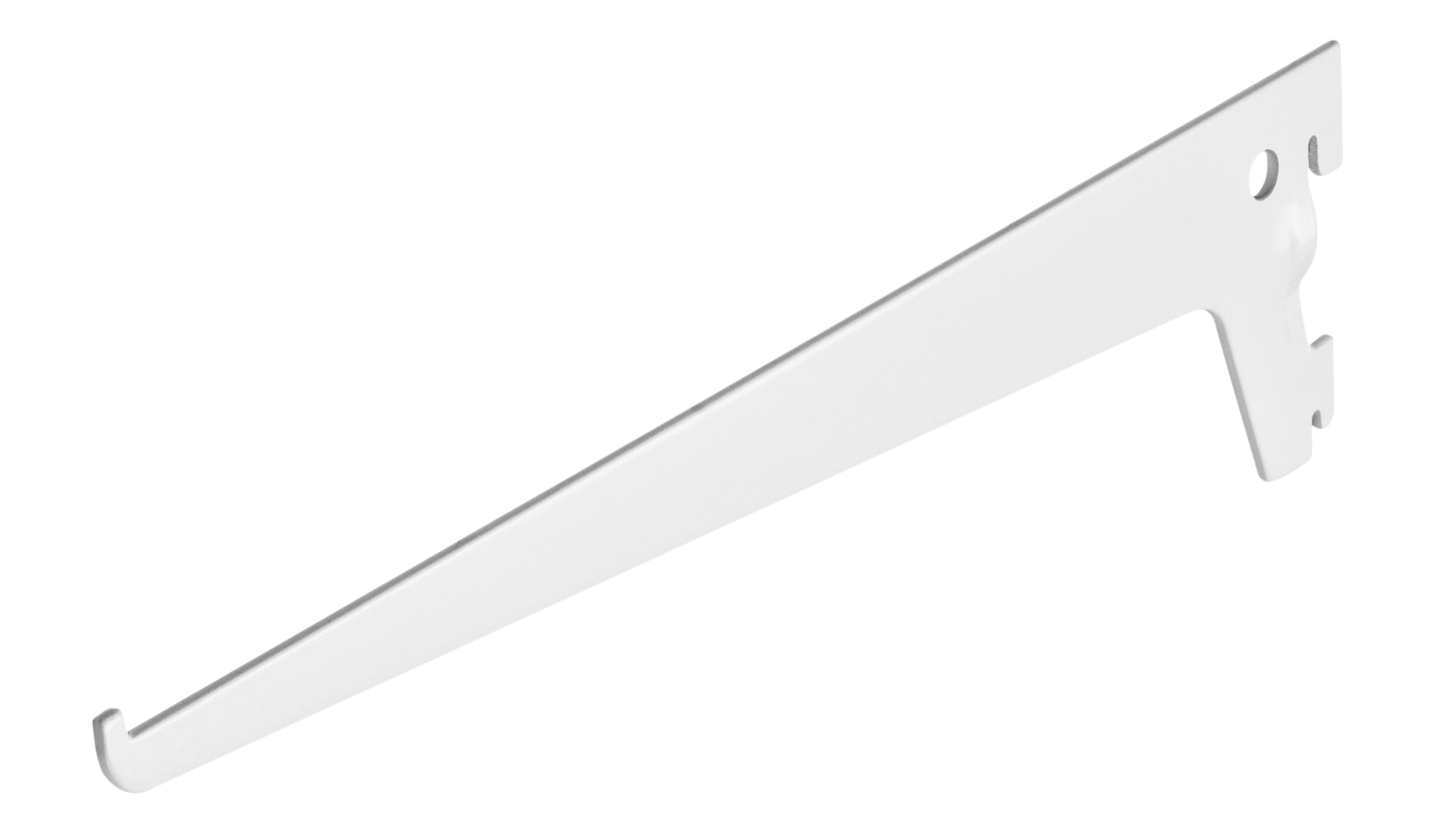 Plankdrager voor Enkele F-rails Wit 250 mm - Per Stuk