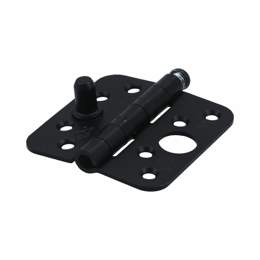 Veiligheidsscharnier SKG ** 76 x 76 mm Zwart met Ronde Hoek - Per stuk