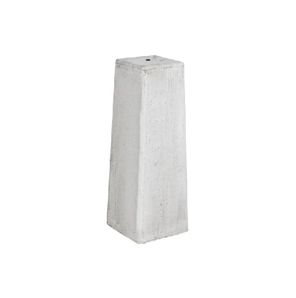 Betonpoer 15 x 15 x 50 cm Witgrijs Aflopend Model - Per Stuk