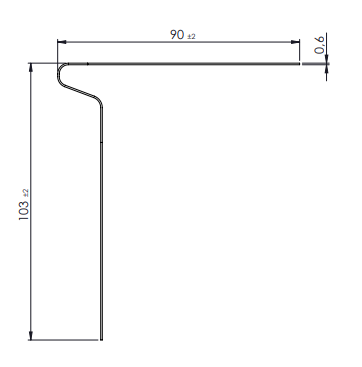 Veeranker RVS 90 x 103 x 22 x 0,6 mm - Set 10 Stuks, foto 2 van 5