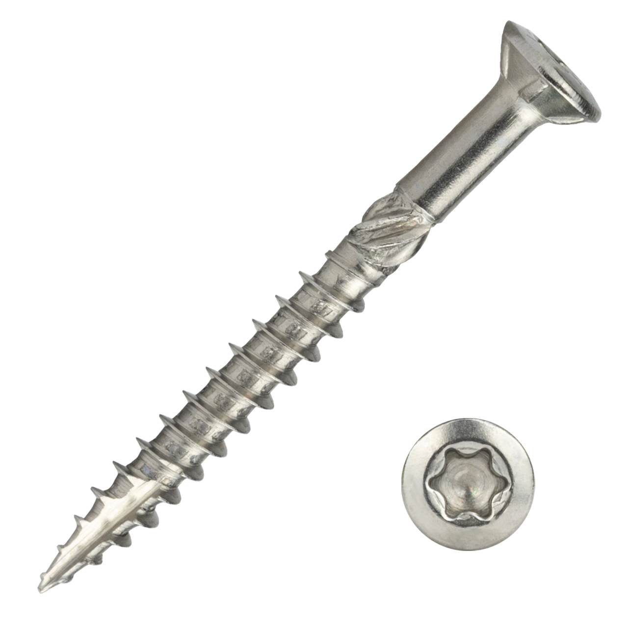 Tuinschroeven RVS 410 4 x 40 mm Torx 15 Deeldraad - Doos 200 Stuks, foto 4 van 4
