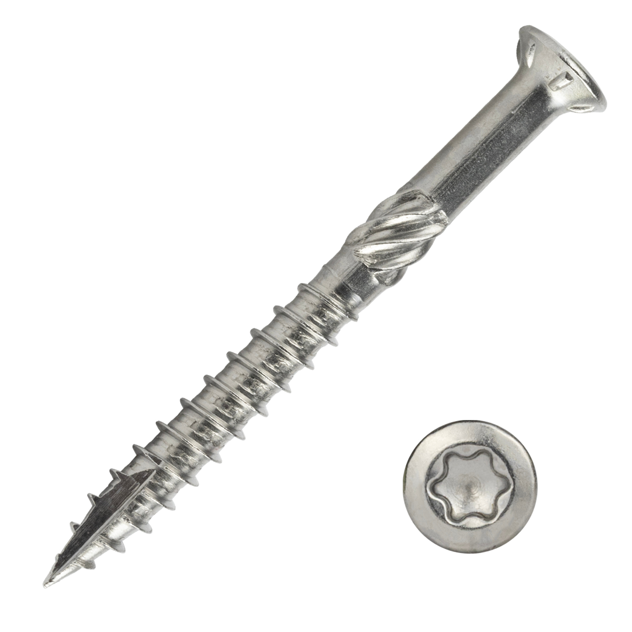 Vlonderschroeven RVS 410 5 x 50 mm Torx 25 Deeldraad - Doos 200 Stuks, foto 5 van 5