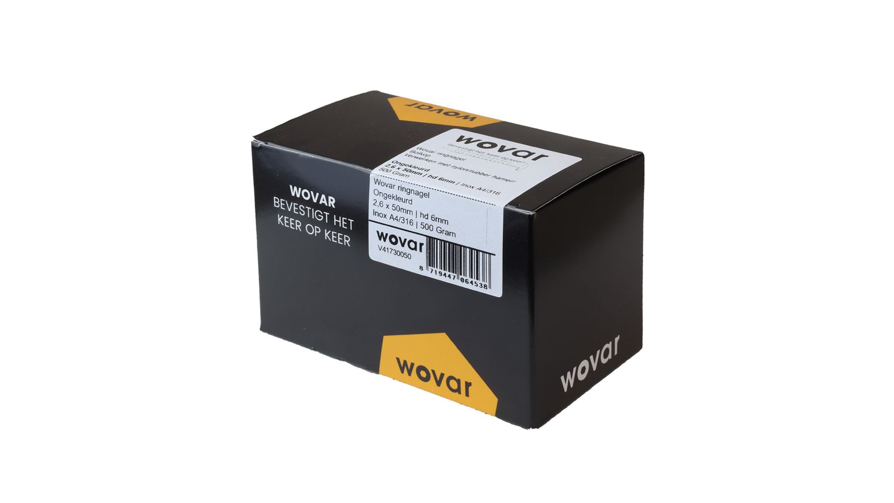 Bolkop Ringnagels voor Gevelbekleding RVS A4 2.6 x 50 - Doos 256 Stuks, foto 3 van 3