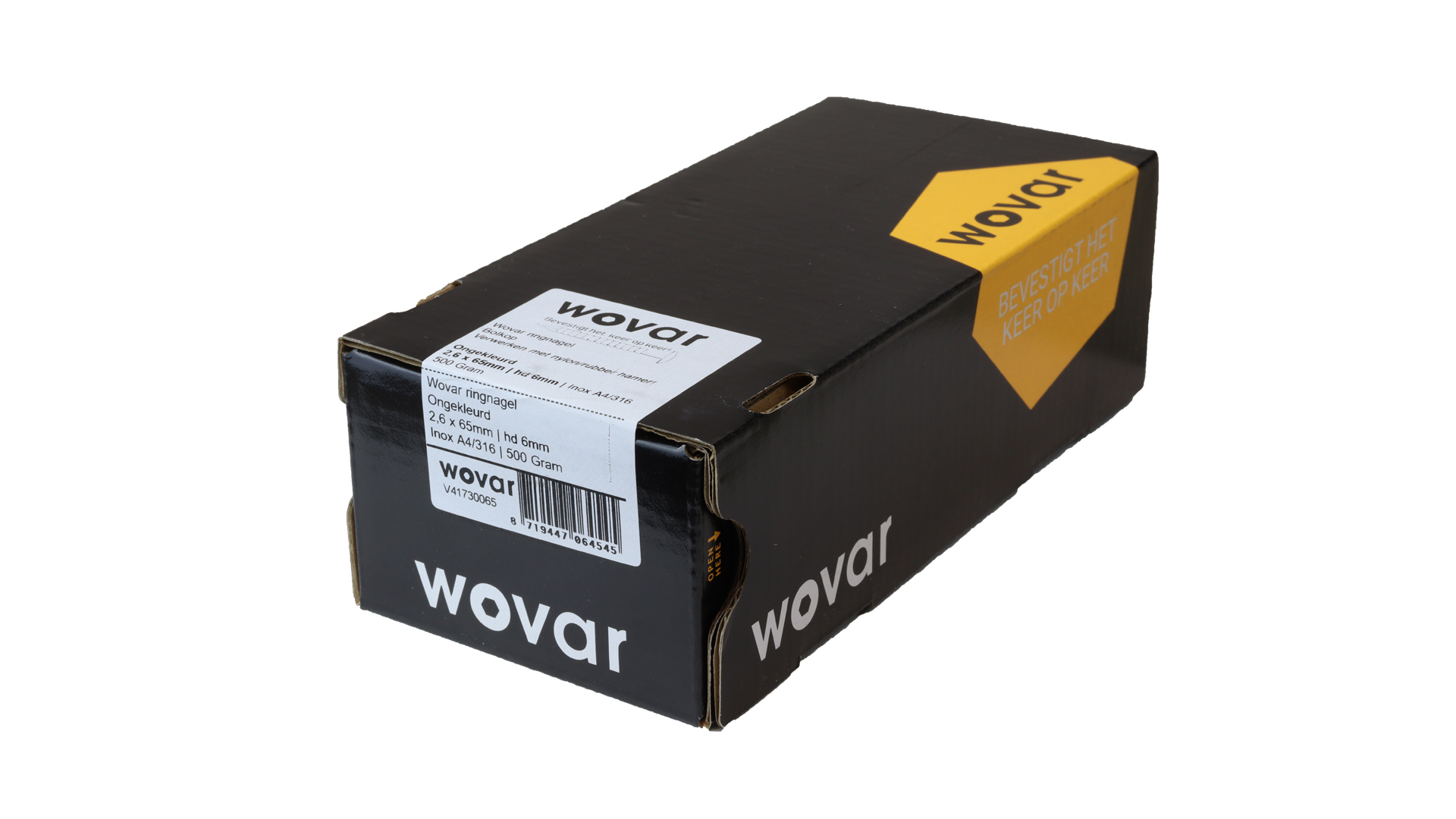 Bolkop Ringnagels voor Gevelbekleding RVS A4 2.6 x 65 - Doos 208 Stuks, foto 3 van 3