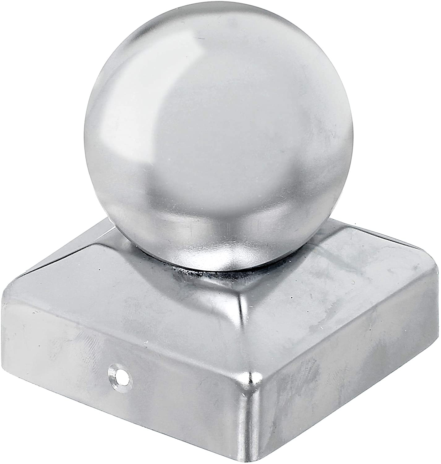 Paalkap RVS Bol voor 10 x 10 cm Palen - Per Stuk