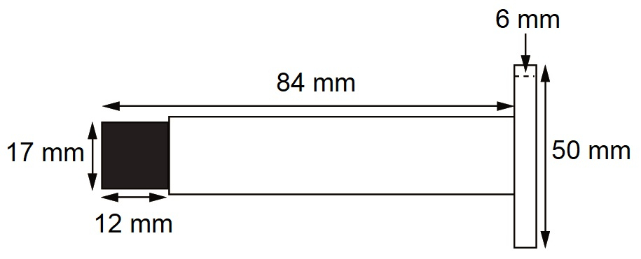 Lavuzo Deurstopper Muur RVS 90 mm - Per Stuk, foto 2 van 2