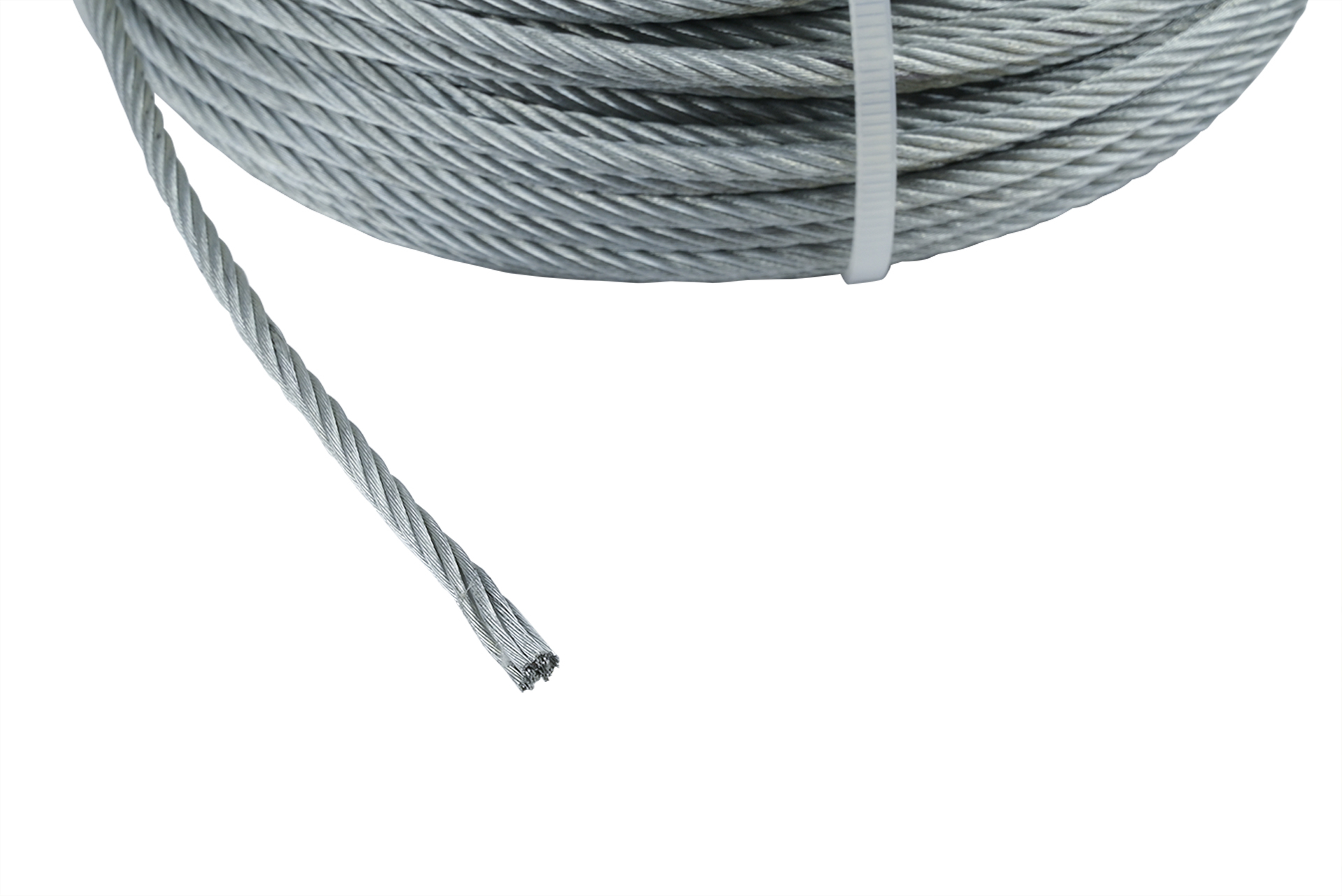 Staalkabel verzinkt 3 mm - Bundel 25 meter, foto 2 van 2