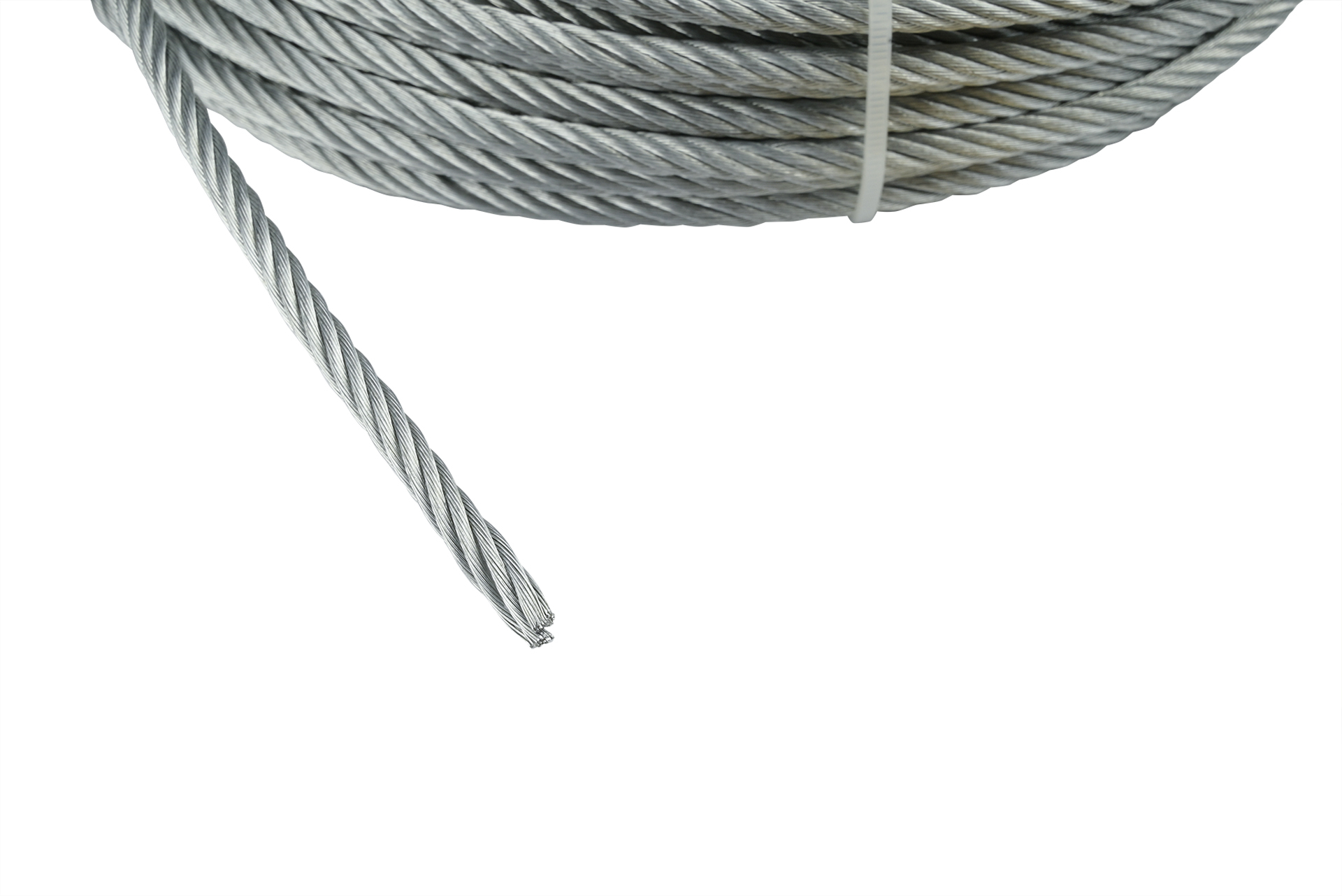 Staalkabel verzinkt 5 mm - Bundel 25 meter, foto 2 van 2