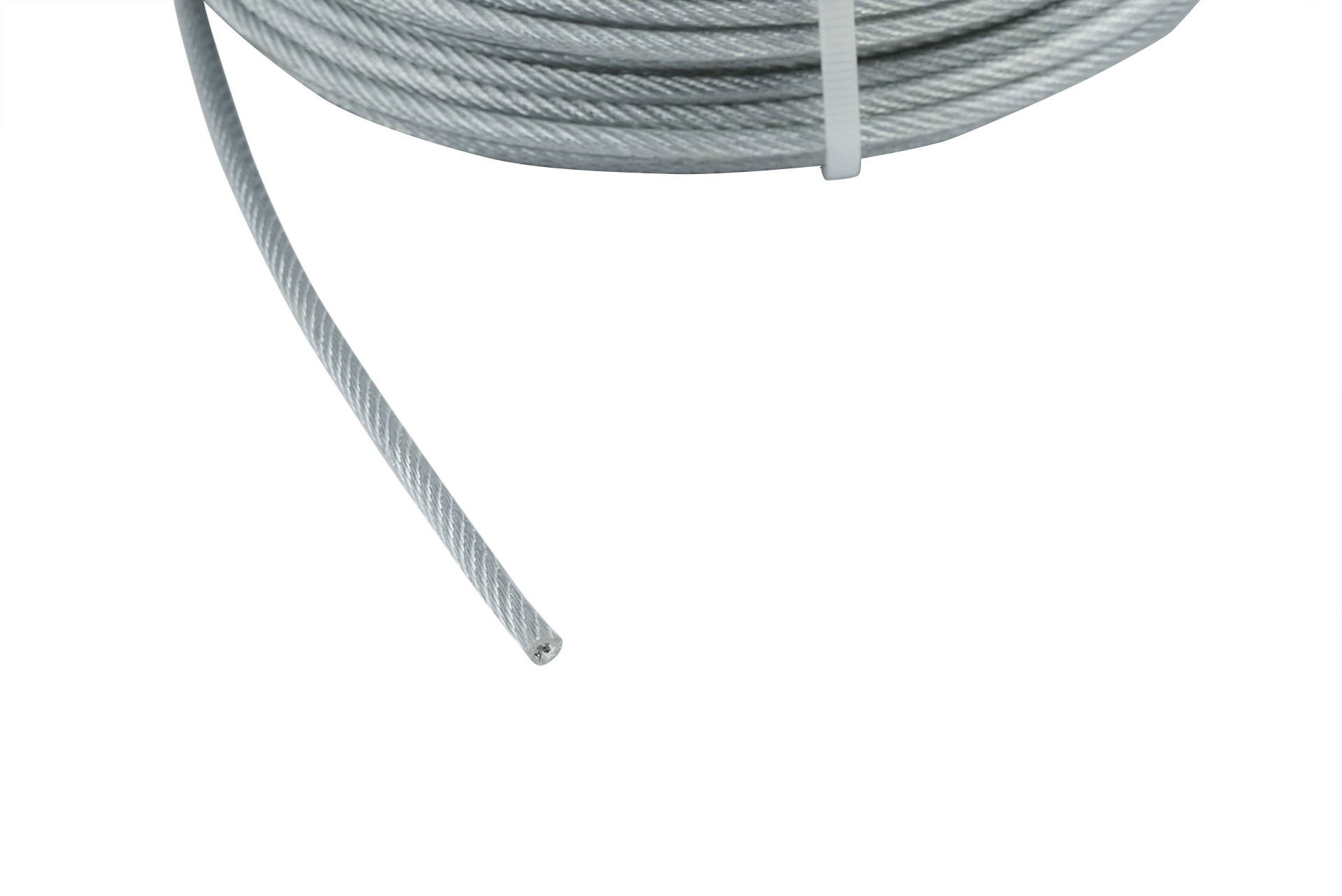 Staalkabel verzinkt PVC 2-3 mm - Bundel 25 meter, foto 2 van 2