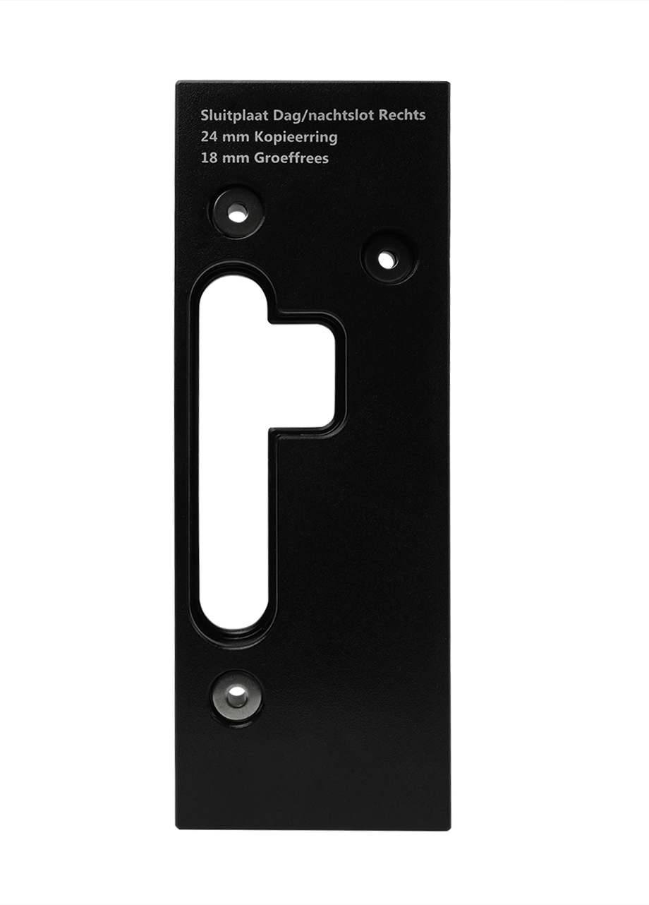 Freesmal sluitplaat rechts 127 x 23 mm - Per stuk