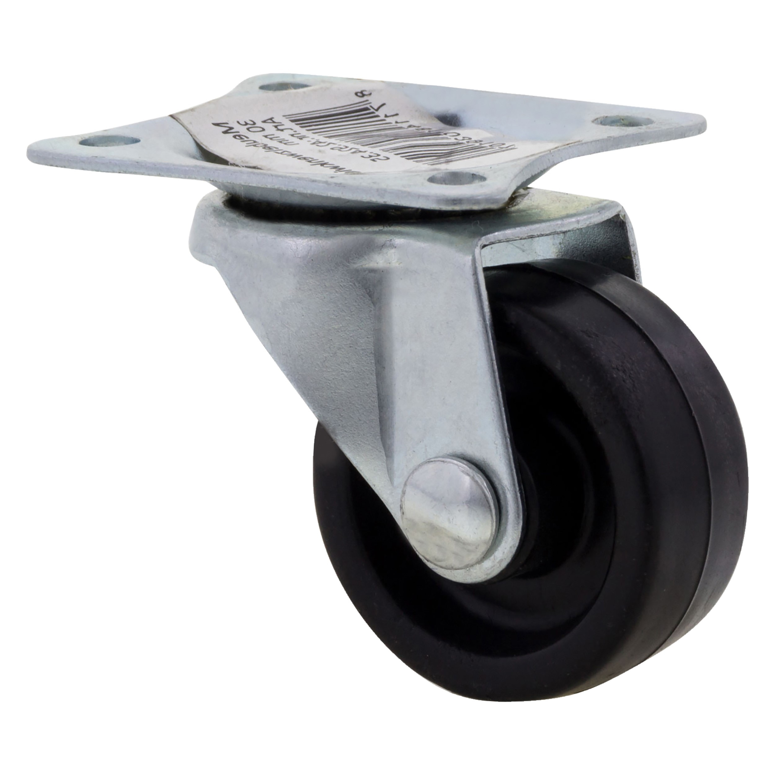 Zwenkwiel 38 mm Kunststof met Plaat - Per Stuk