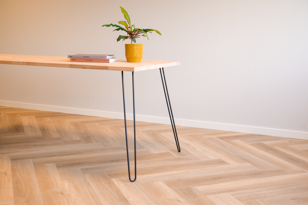 Tafelpoot Zwart Staal Industrieel - 72 cm - Per Stuk, foto 2 van 6