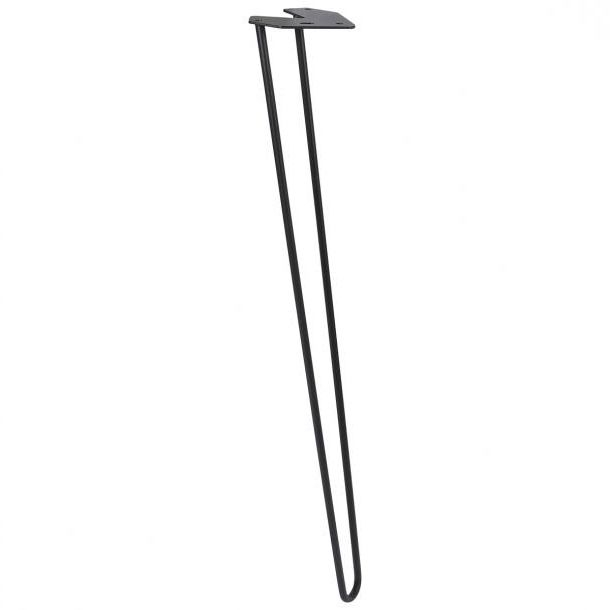 Tafelpoot Zwart Staal Industrieel - 72 cm - Per Stuk