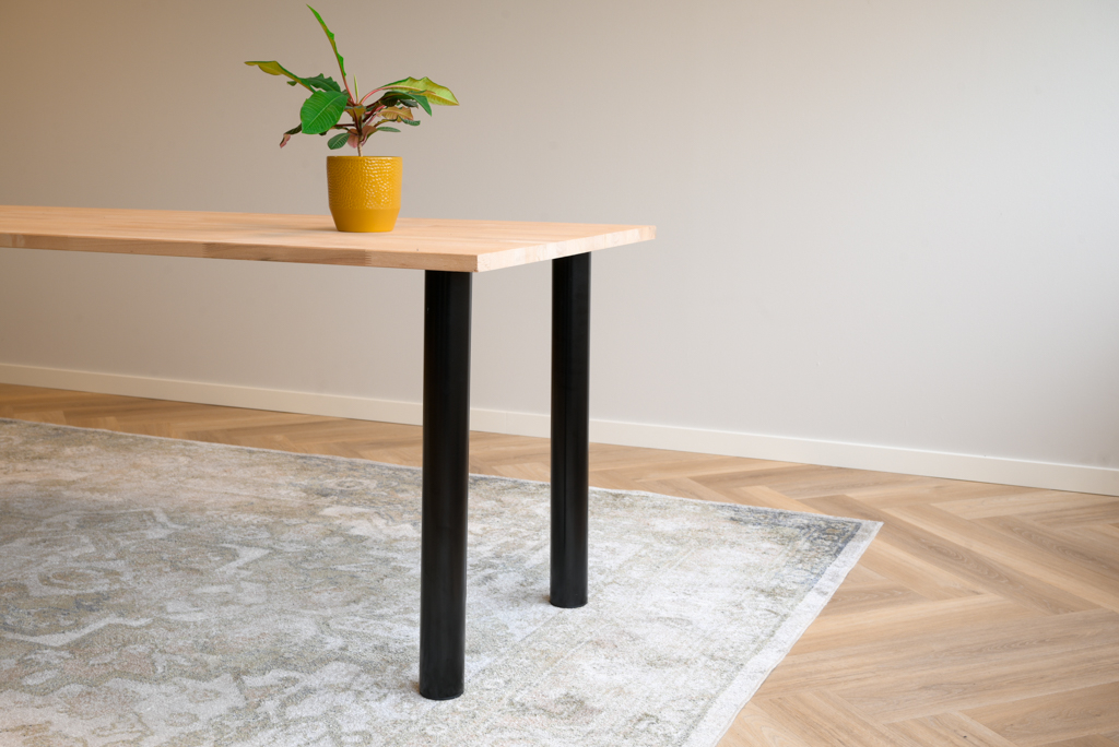 Adsamm® Stoelpootdoppen met vilt, transparant, diameter 11 - 12 mm, rond, vilten meubelglijders voor ronde stoelpoten en ronde afgeschuinde stoelpoten