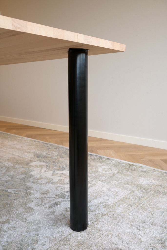 Tafelpoot Zwart Rond Staal - 72 cm - Per Stuk, foto 4 van 5