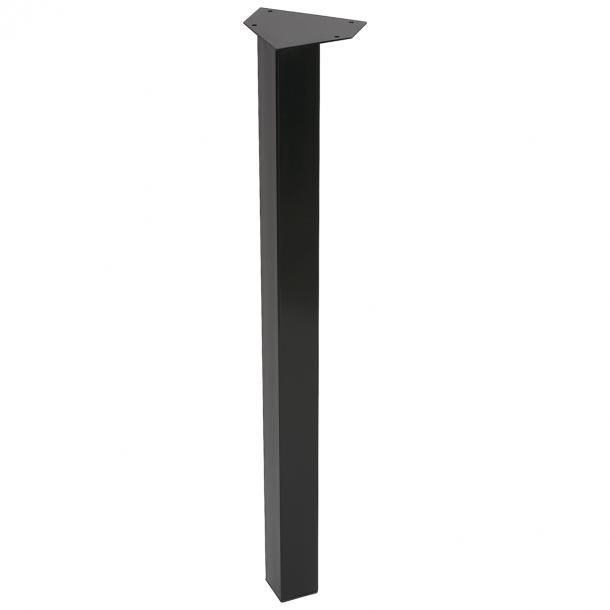 Tafelpoot Zwart Staal Vierkant - 72 cm - Per Stuk