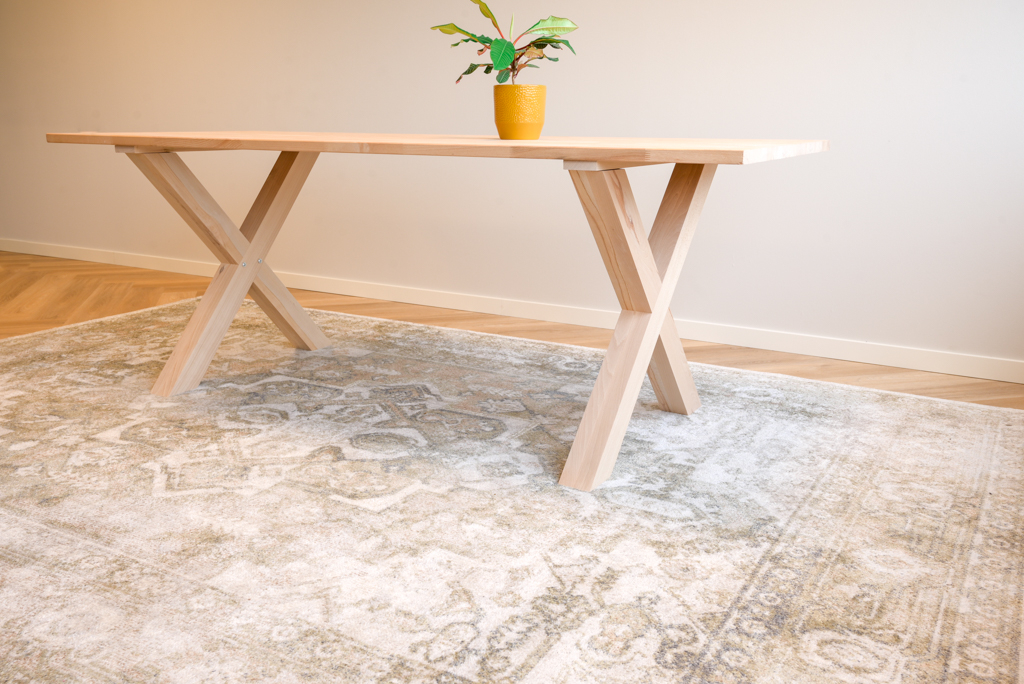 Tafelpoot Hout Beuken X-vorm - 72 cm - Per Set, foto 6 van 6