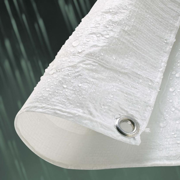 Bâche De Couverture Étanche Protection En Pe Avec Oeillets 3x4 M 180 G M2 Blanc 83283936