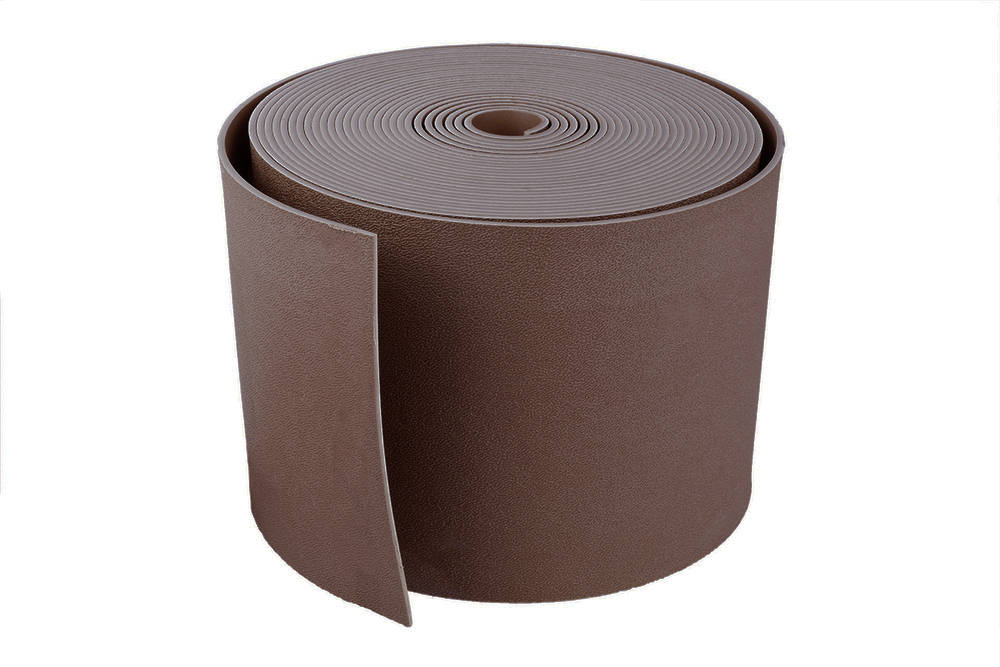 Konrado-Garden Ribbonboard grasrand van flexibel kunststof, 4 cm hoog, met 30 bevestigingsharingen, buigzame bloembedrand (10 m, zwart