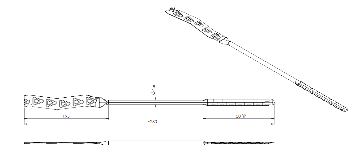 Prikspouwankers 280 x 4 x 0.5 mm RVS A4 - 250 stuks, foto 5 van 5