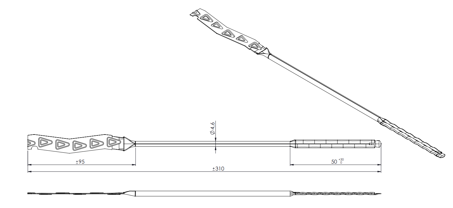 Prikspouwankers 310 x 4 x 0.5 mm RVS A4 - 250 stuks, foto 5 van 5
