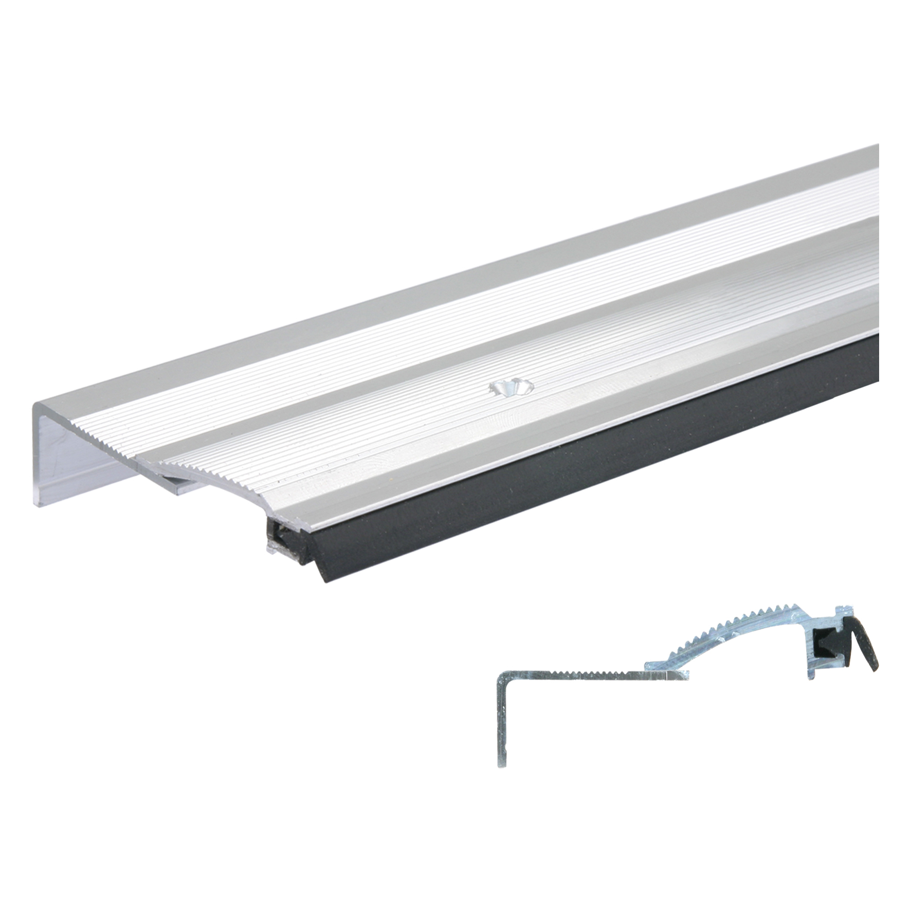 Slijtdorpel Aluminium 100 cm voor Dorpel van 32 tot 56 mm - Per Stuk