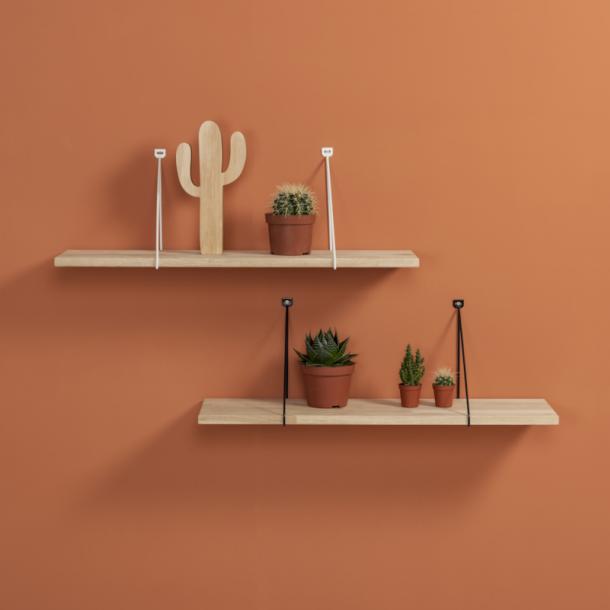 Wandplank Eikenhout met Schors 80 x 23.5 x 2 cm, foto 3 van 3