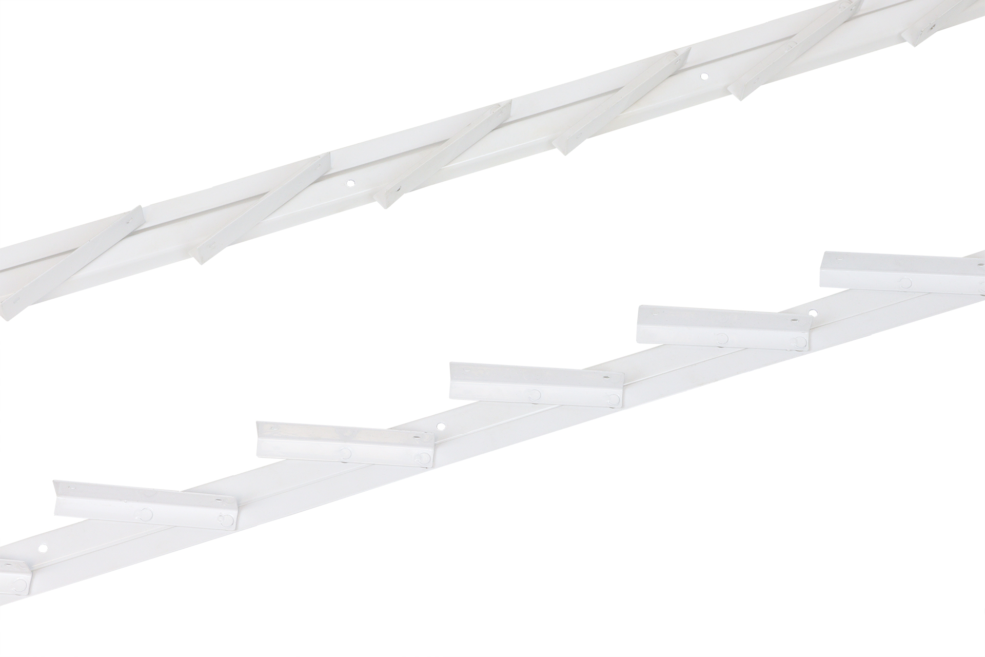 Flex Fence Draaibare Lamellen voor in de tuin Wit RVS 165 cm - 2 stuks, foto 4 van 5