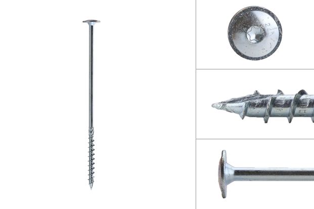 Tellerkopschroeven Verzinkt 10.0 x 260 mm Torx 40 - Doos 25 Stuks