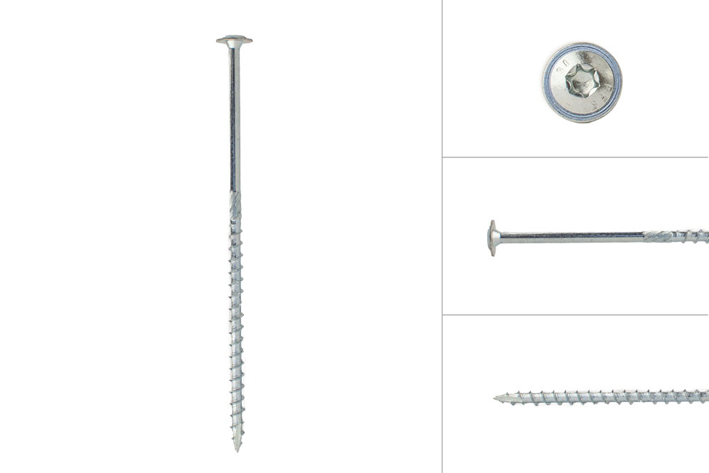 Tellerkopschroeven Verzinkt 6.0 x 160 mm Torx 30 - Doos 50 Stuks