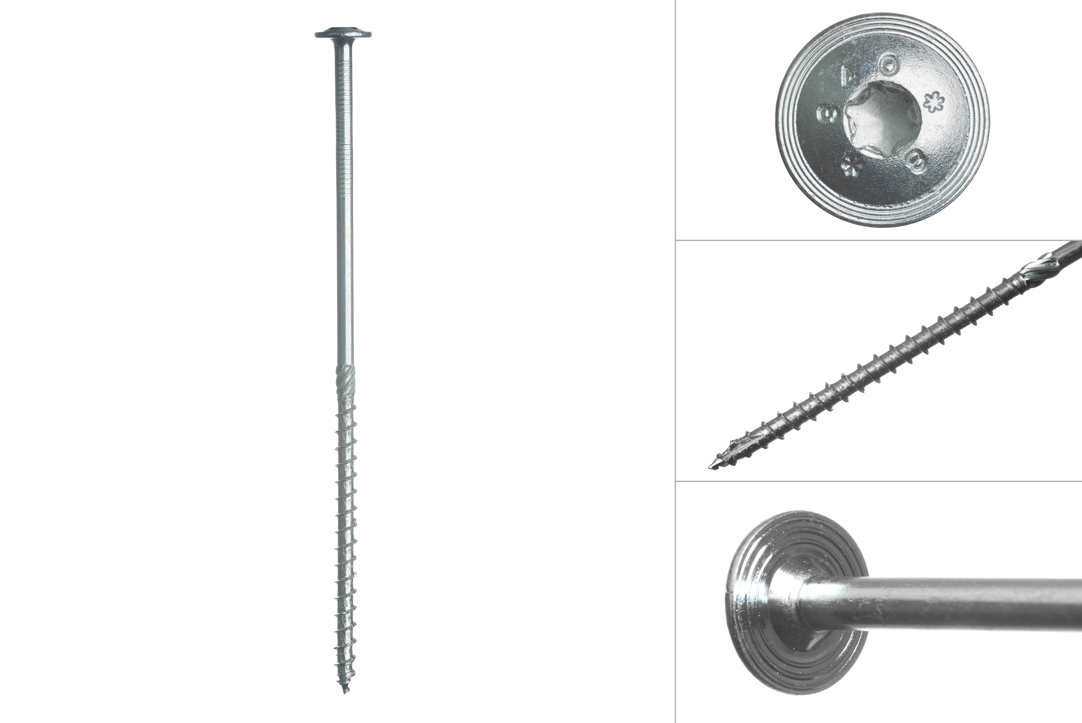 Tellerkopschroeven Verzinkt 8.0 x 220 mm Torx 40 - Doos 50 Stuks
