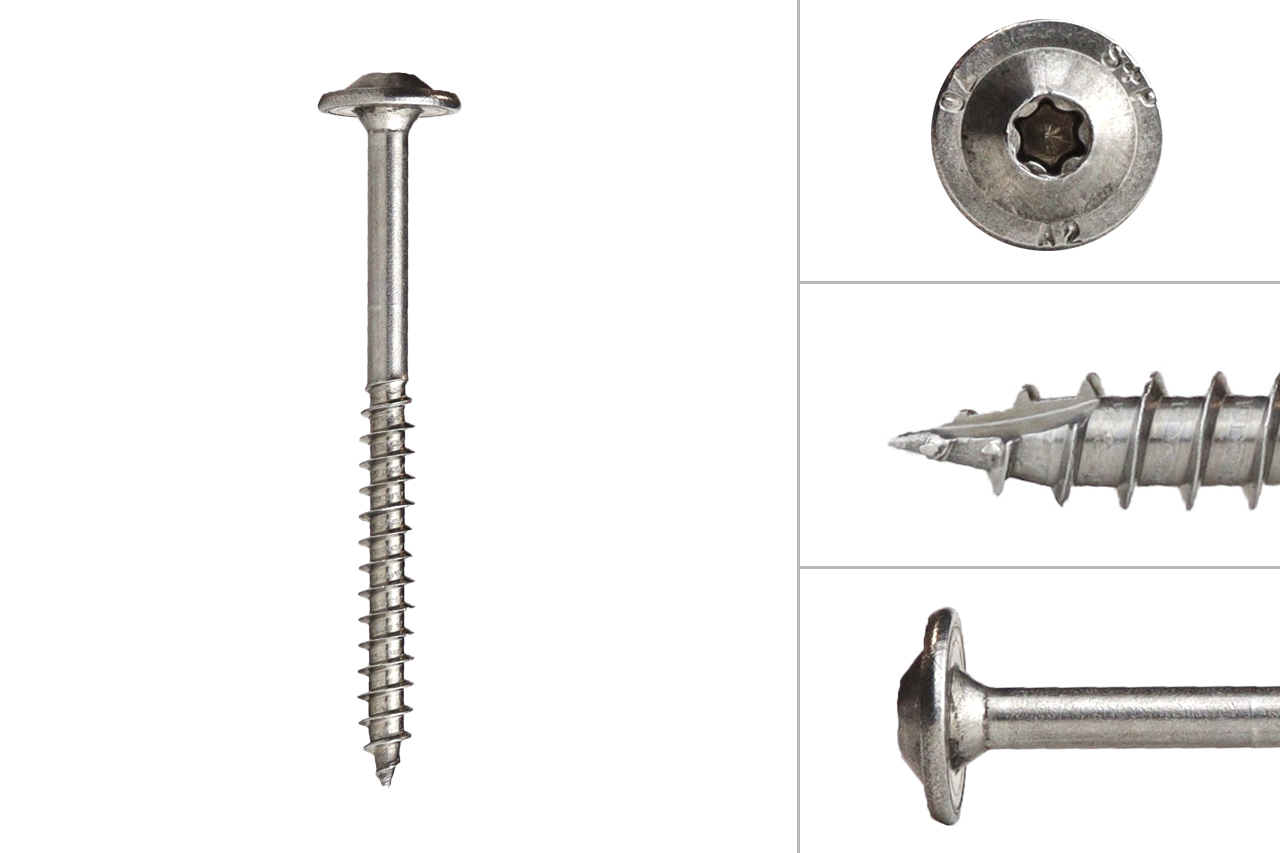 Tellerkopschroeven RVS A4 6.0 x 70 mm Torx 30 - Doos 100 Stuks