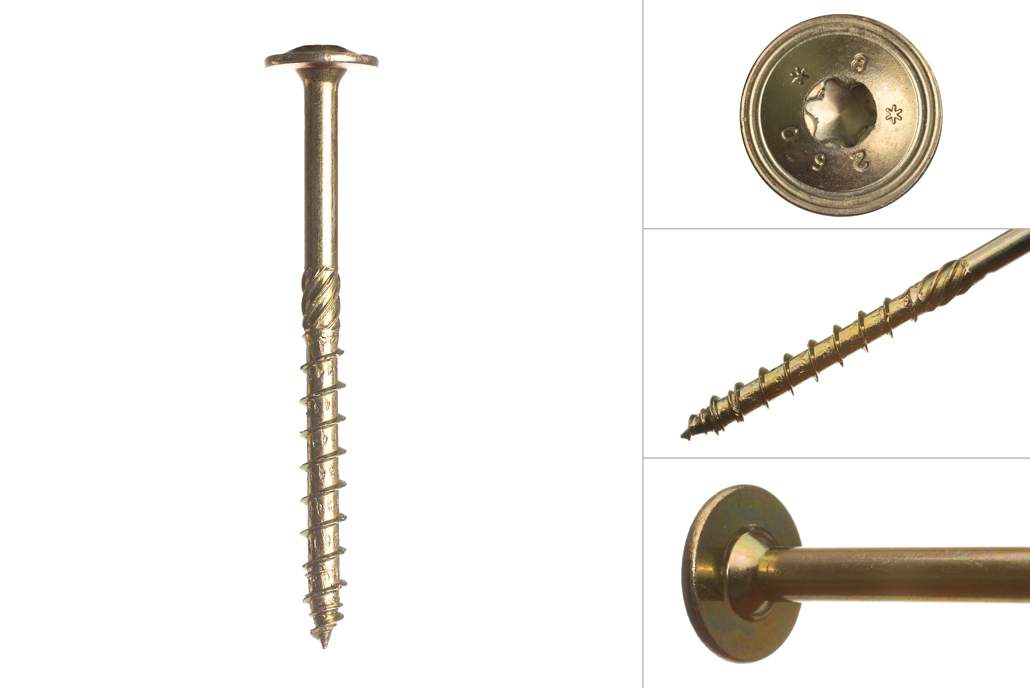 Tellerkopschroeven Geel Verzinkt 8.0 x 120 mm - Doos 50 Stuks